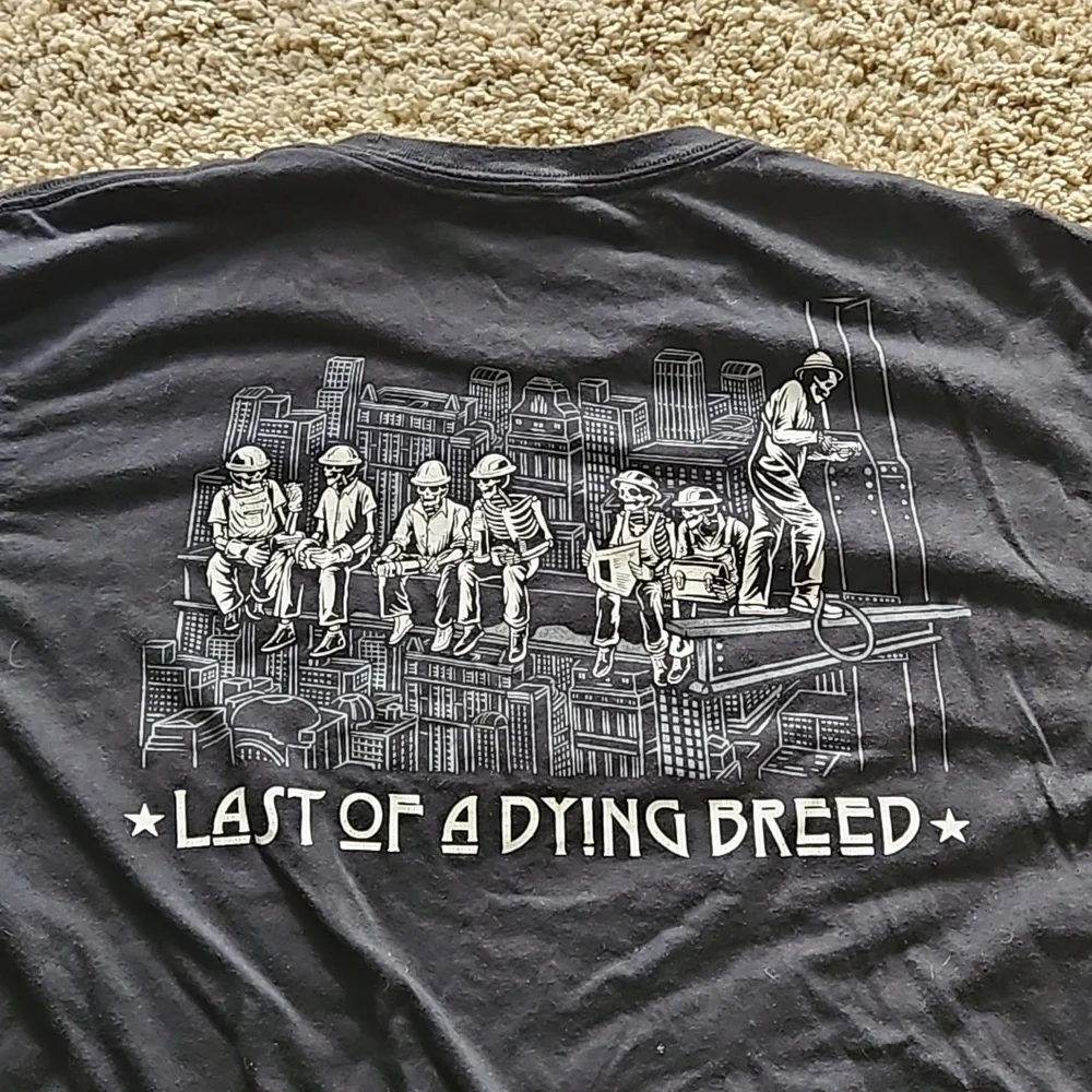 GRIND hand printed in USA, black Tshirt, size M - Picture 7 of 7